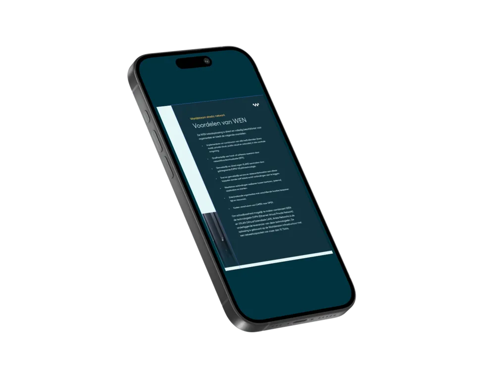 Animatie van Iphone met de voordelen van WEN